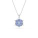 Swarovski Magic Collection hanger ketting sneeuwvlok symbool blauwe zirkonia gerhodineerd metaal karabijnsluiting