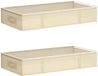vidaXL Opbergdoos met transparant bovenraam 2 stuks nonwoven stof 64,8 L
