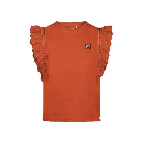 Koko Noko T-shirt donker oranje broderie