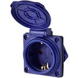 Sygonix SY-6746376 Geaard stopcontact IP44 Blauw