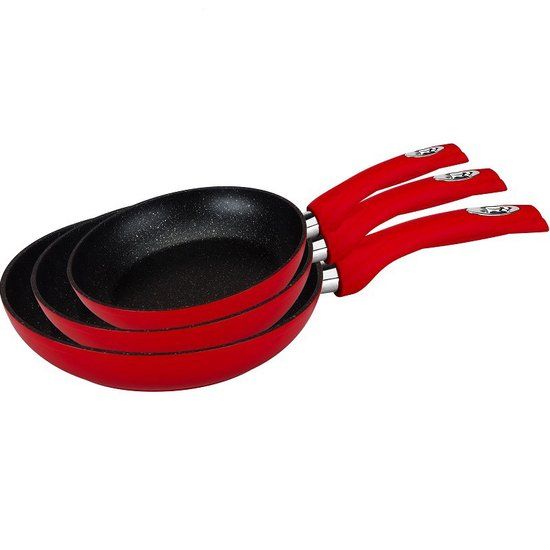 Royalty Line 3 delige pannenset rood - 7091048500464