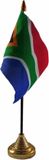 Merkloos / Sans marque Shoppartners Bv Zuid-Afrika tafelvlaggetje - 10 x 15 cm - op standaard - hoogte 27 cm - Polyester - Multi