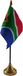 Merkloos / Sans marque Shoppartners Bv Zuid-Afrika tafelvlaggetje - 10 x 15 cm - op standaard - hoogte 27 cm - Polyester - Multi