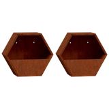 VidaXL Plantenbak Staal Roestkleur 30x10x25 cm