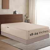 Elegant Comfort 1500 Premium Hotel Quality 45-61 cm Deep - Extra Deep Pocket Single Fitted Sheet voor Hoge Matrassen, Luxe en Softest, Smart Pocket - Krinkle Free, King, Crème