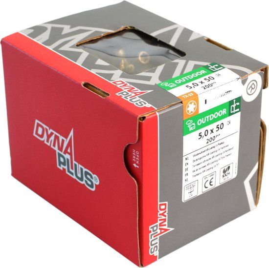 DynaPlus Vlonderschroef - 5.0 x 40mm - TX20 - 200 stuks