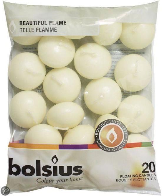 Bolsius Stompkaars Drijfkaarsen zak 20 Ivoor