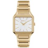 Breil THE B Vrouwen Polshorloge Rechthoek Zilverkleurig/Goudkleurig Staal Analoog Quartz