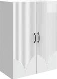 vidaXL Wandkast 66 x 34,5 x 90 cm Bewerkt hout Hoogglans Wit