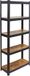 Merkloos Relaxdays Stellingkast - 500 kg - 180x60x30 cm - Industrieel - Zwart/Bruin