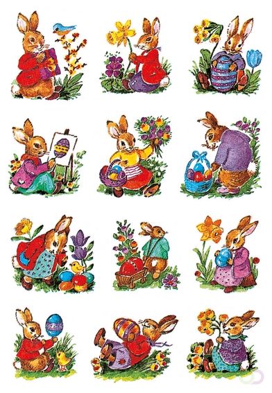 175 Herma 175 Stickers 3876 DECOR Paashaas nostalgisch