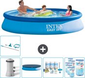 Intex Easy Set Zwembad - Rond - 366 x 76 cm - Blauw - Compleet Pakket
