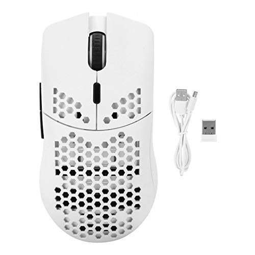 Annadue Draagbare Draadloze Muis, Holle Computermuis met Mini-ontvanger, 2.4G Minimuis Pc-muizen, met DPI4-niveaus, voor Laptop, HXSJT66(wit)
