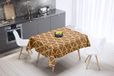 Bonamaison Tafelkleed, Anti-Mold, Sneldrogend, Waterdicht, 100% Polyester Tafellaken, Bruine tinten, 140 x 140 Cm - Ontworpen en Vervaardigd in Turkije