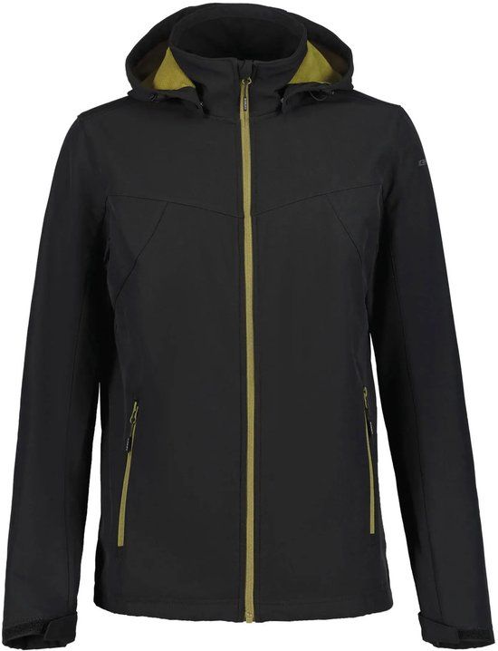 Icepeak Brimfield Softshell Heren Jas Zwart/Groen - Maat 52