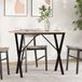 Maison Exclusive - Table à manger avec piètement en X, 100 x 50 x 75,5 cm, bois de pin massif et acier