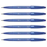 Pentel SES15 Brush Sign Pen viltstift flexibele vezelpunt, neonkleuren, 6 stuks