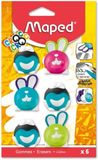 Maped - Set van 6 Gum Croc Croc Kikker en Konijn