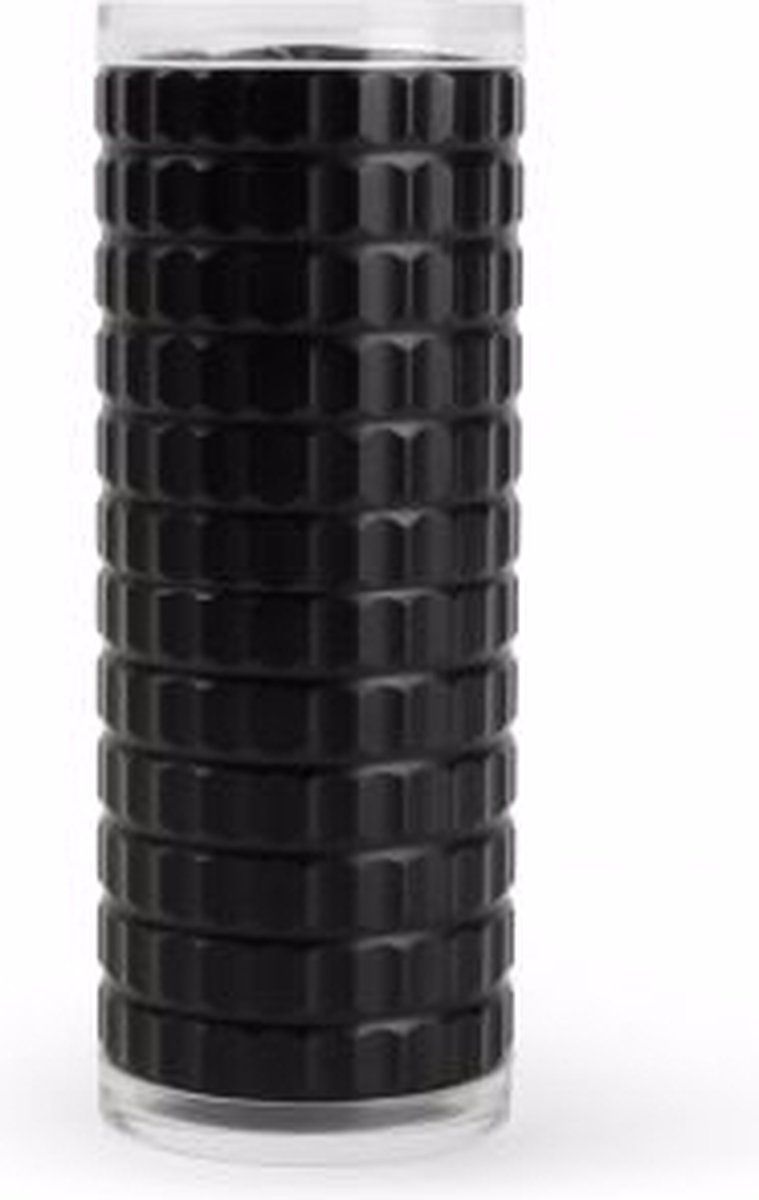 H&S Collection Peper/zoutmolen H12,5cm geribbeld zwart Savor