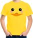 Bellatio Decorations Shoppartners Bv Eenden gezicht fun verkleed t-shirt - geel - voor kinderen - 134/140