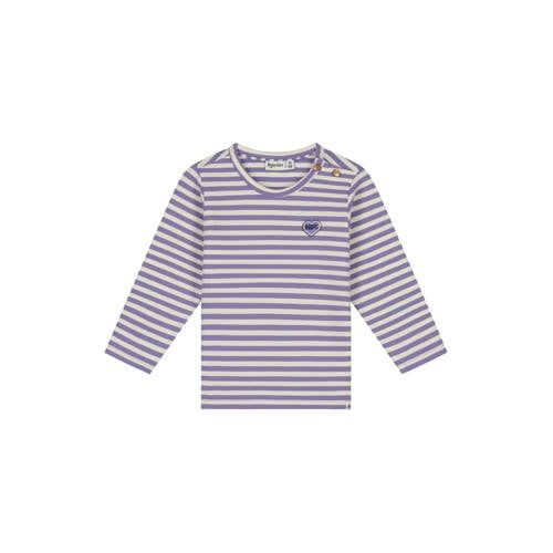 Babyface rechtvallende gestreepte longsleeve - lila