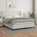 Maison Exclusive - Boxspringbed met matras, wit, 180x200 cm, kunstleer
