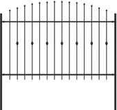 vidaXL Spike Fence ASTEN 200 x 166 cm Powder-coated Steel Black