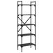 VidaXL Boekenkast 5-laags Zwart Metaal Hout 56x31.5x174 cm