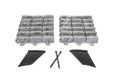 EasyFlex No-Dig Landschapsrand met verankeringspikes, 6,9 cm hoge decoratieve steenlook tuinrand, 15 voet kit, leisteen grijs