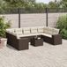 Maison Exclusive - Ensemble de jardin pour le jardin, composé de 10 pièces avec coussins, marron, en polyrotin