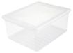 Boîte de rangement avec couvercle - Plastique - 39 x 33,5 x 9 cm - 9 l - Transparent, avec système de contrôle de l'air