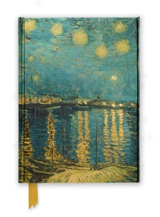Vincent Flame Tree Van Gogh Starry Night Over The Rhone (Foiled Journal)