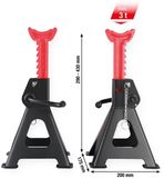 KS Tools Performance Stahl-Unterstellbock mit Schnellverstellung, 3000 kg, paarweise - 160.1250
