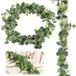 KILDOWS 2-pack eucalyptus slinger, 180 cm kunstmatige eucalyptus planten slingers hangende planten groene bladeren witte bloemendecoratie tafelloper eucalyptus tafeldecoratie voor bruiloft boog achtergrond