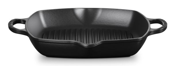 Le Creuset Signature Grillpan Vierkant Mat Zwart Gietijzer 30 cm
