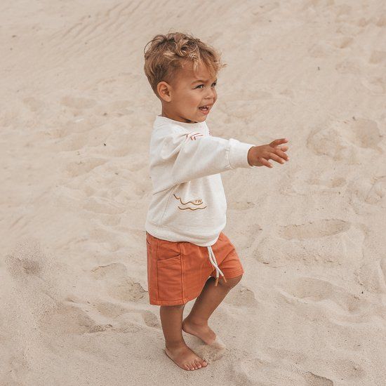 Your Wishes Garment Dye Relaxed Shorts Broeken Jongens - Oranje - Maat 104