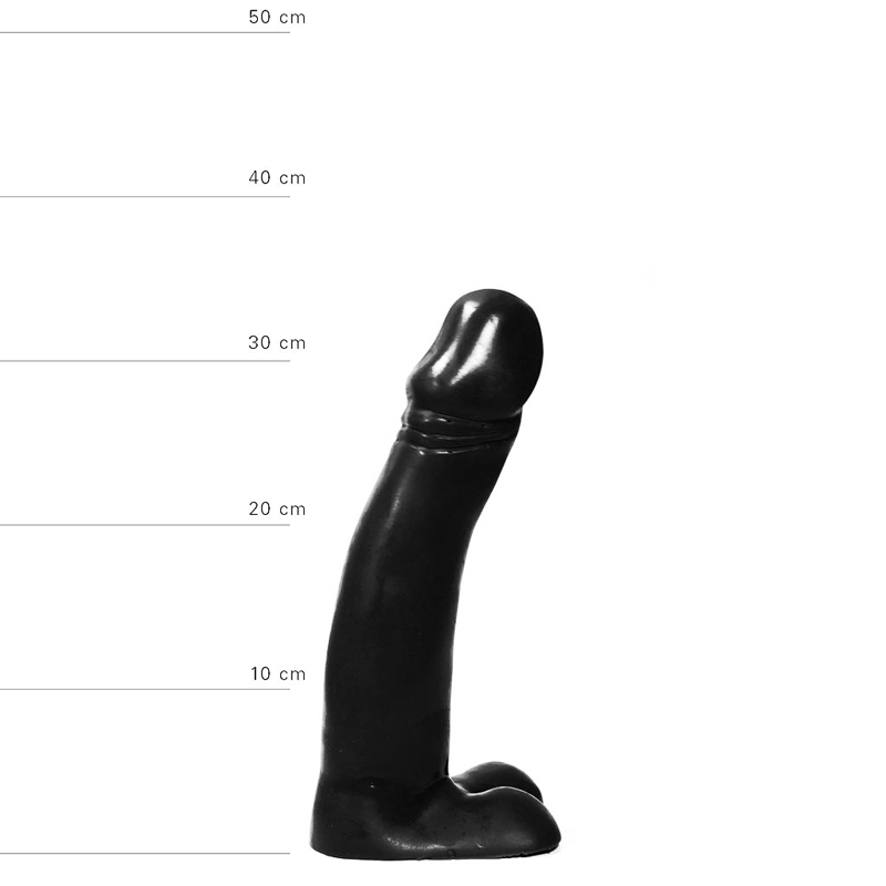 All Black Realistische Dildo - Zwart