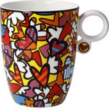 Goebel - Romero Britto Koffie / Thee Mok All We Need is Love Beker Porselein 400ml