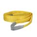 Platte band, dubbele band, 3.000 kg, veiligheidsfactor 7:1, lengte: 3 m, breedte: 9 cm, 100% polyester, kleur: geel