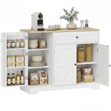 HOMCOM Buffetskast-MDF-100L x 40B x 81H cm-Wit