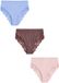 Next - Dames - Set van 3 hoog uitgesneden slips met hoge taille met microvezel en kant - Bruin