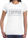 Bellatio Decorations Toppers Wit Topper shirt in zilveren glitter letters dames - Toppers dresscode kleding XXL