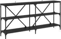 vidaXL Wandtafel Zwart Eiken 160 x 30 x 75 cm Bewerkt Hout