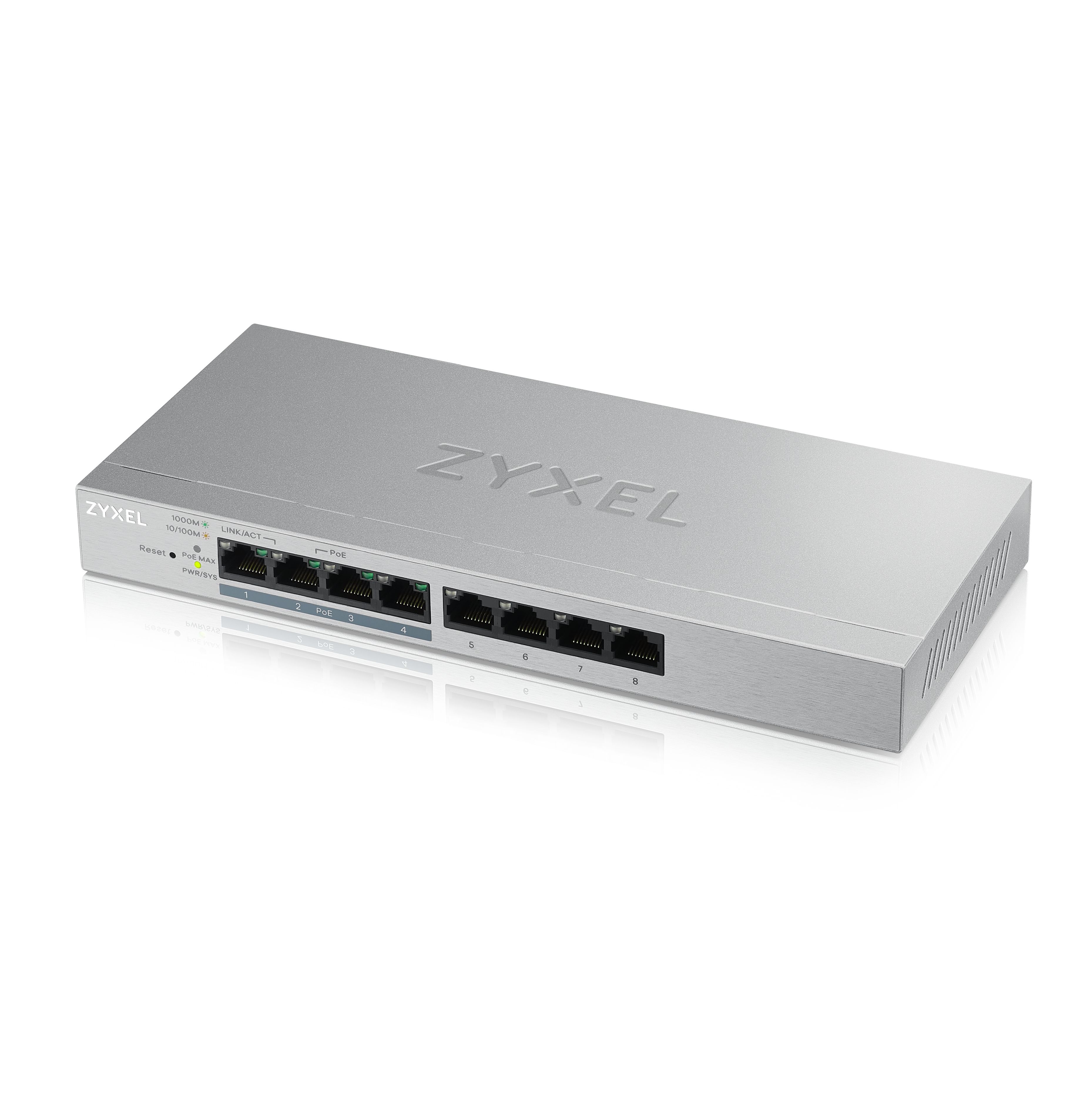Zyxel GS1200-8HP-EU Managed L2 Gigabit Ethernet PoE+ Network Switch