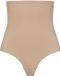 Bye Bra corrigerende string met hoge taille, shapewear voor dames, beige, 4XL