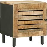 vidaXL Nachtkastje Naturel Massief Mango Hout 40 x 33 x 46 cm