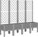 vidaXL Plantenbak met latwerk 160x40x142 cm polypropeen lichtgrijs