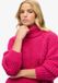 Superdry - Wijdvallende gebreide coltrui met stiksels - Dames - Sweaters - Hyper Magenta Pink Marl - UK14-EU42