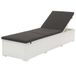 VidaXL Lounge Ligbed - Polyrattan, Staal - Zwart/Wit