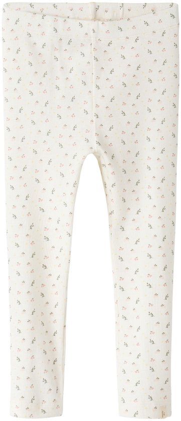 LIL' ATELIER MINI slim gebloemde legging wit